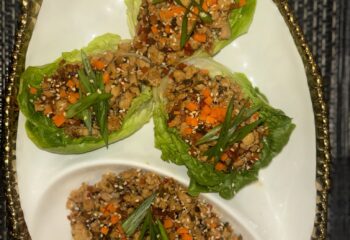 Thai Ground Chicken Lettuce Wraps